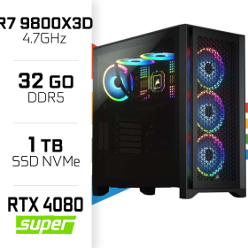 PC Gamer UltraPC Ryzen 7 9800X3D/1TB SSD/32GB DDR5/RTX4080 SUPER 16GB PC Gamer Avancé UltraPC, Ultra Pc Gamer Maroc