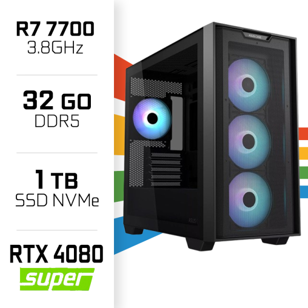 PC Gamer UltraPC Ryzen 7 7700/32GB DDR5/1TB SSD/RTX4080 SUPER PC Gamer Avancé UltraPC, Ultra Pc Gamer Maroc