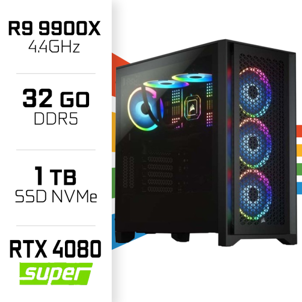 PC Gamer UltraPC Ryzen 9 9900X/1TB SSD/32GB DDR5/RTX4080 SUPER 16GB PC Gamer Avancé UltraPC, Ultra Pc Gamer Maroc