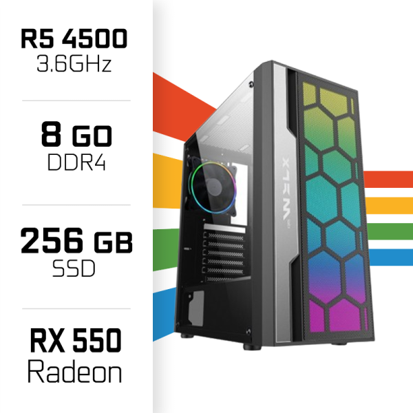 PC Gamer UltraPC Ryzen 5 4500 /8GB/256GB SSD/RX550 PC Gamer Standard UltraPC, Ultra Pc Gamer Maroc