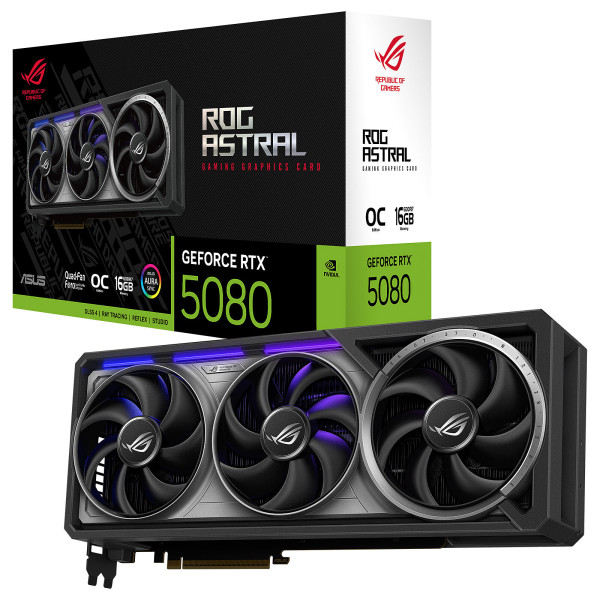 ASUS ROG Astral GeForce RTX 5080 16GB GDDR7 OC Edition Cartes graphiques ASUS, Ultra Pc Gamer Maroc