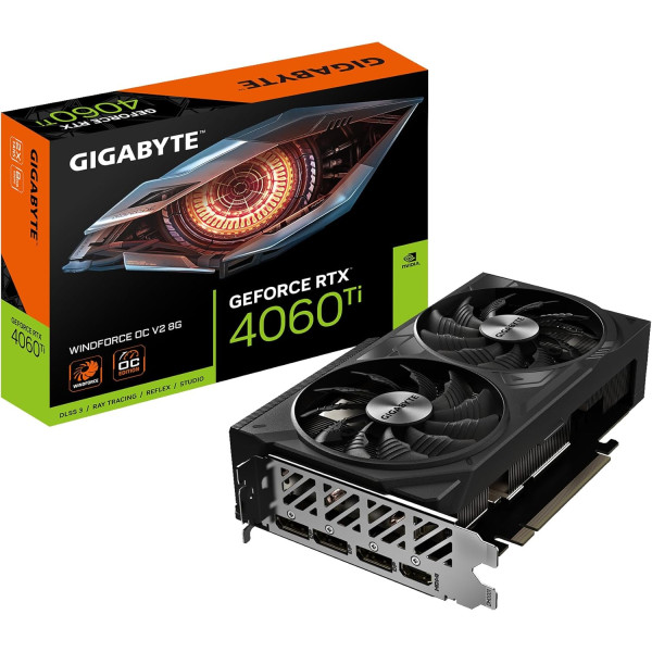 GigaByte GeForce RTX 4060 Ti Windforce V2 OC 8GB Cartes graphiques Gigabyte, Ultra Pc Gamer Maroc