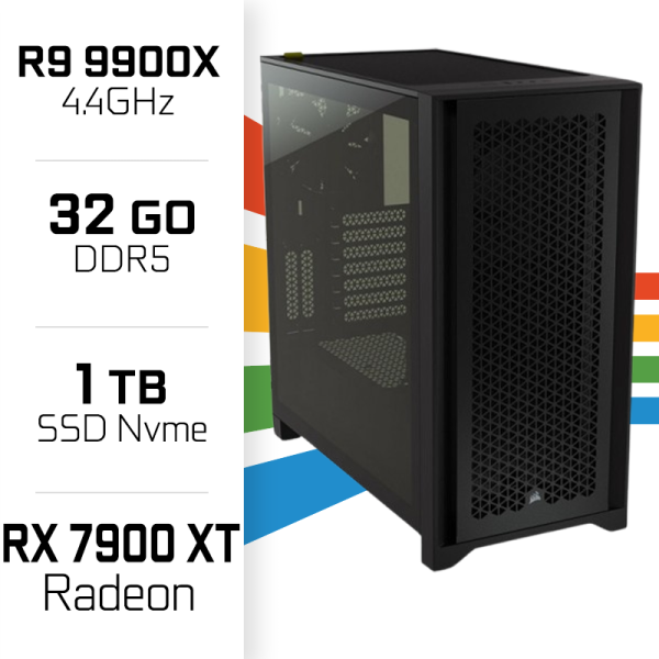 PC Gamer UltraPC Ryzen 9 9900X/1TB SSD/32GB DDR5/RX7900 XT PC Gamer Avancé UltraPC, Ultra Pc Gamer Maroc
