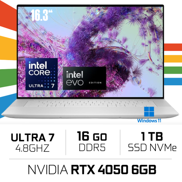 Dell XPS 16 9640 - Intel Core Ultra 7 155U/ 16Go DDR5 /1TB SSD/RTX 4050 5GB/16.3" (SANS EMBALLAGE) PC Portables Gamer Dell, U...