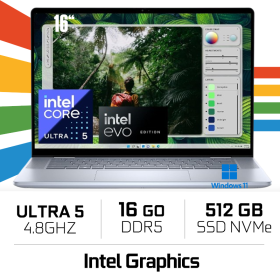 Dell Inspiron 16 - Intel Core Ultra 5 125U/ 16Go DDR5 /1TB SSD/16.3" (SANS EMBALLAGE) PC Portables Gamer Dell, Ultra Pc Gamer...