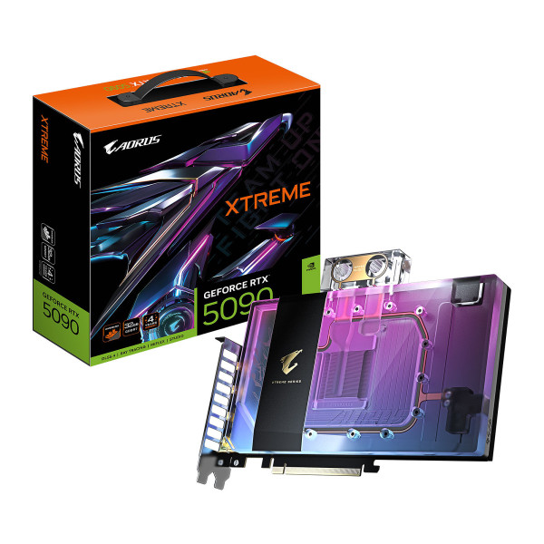 Gigabyte AORUS GeForce RTX 5090 XTREME WATERFORCE WB 32GB GDDR7 Cartes graphiques Gigabyte, Ultra Pc Gamer Maroc