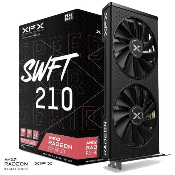 XFX AMD Radeon RX 6600 Speedster SWFT 210 8GB GDDR6 AMD XFX, Ultra Pc Gamer Maroc