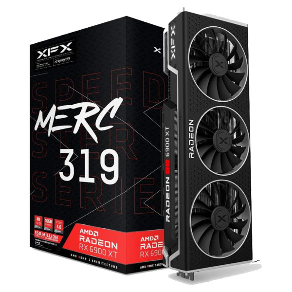 XFX AMD Radeon RX 6900 XT Speedster MERC 319 Black 16GB GDDR6 AMD XFX, Ultra Pc Gamer Maroc