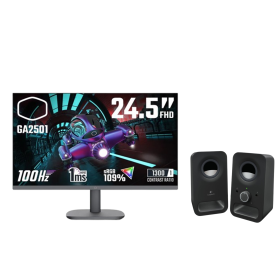 BUNDLE Cooler Master GA2501 + Logitech Multimedia Speakers Z150 (Black) BUNDLES UltraPC, Ultra Pc Gamer Maroc