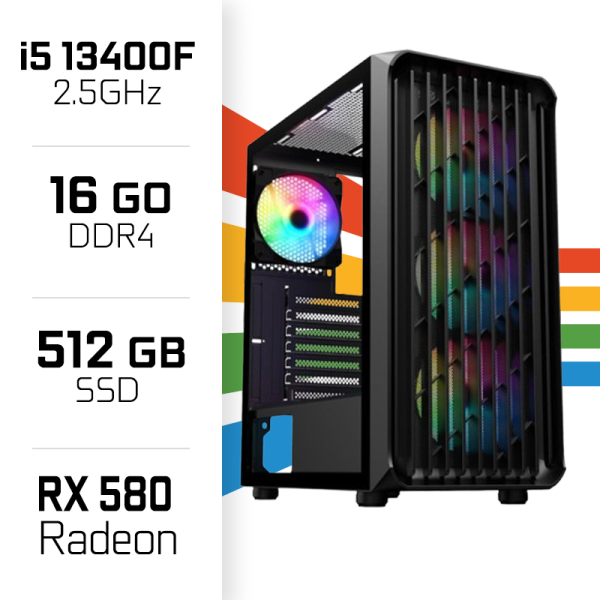 Gamer UltraPC Intel Core i5 13400F/512GB SSD/16GB/RX580 PC Gamer Standard UltraPC, Ultra Pc Gamer Maroc