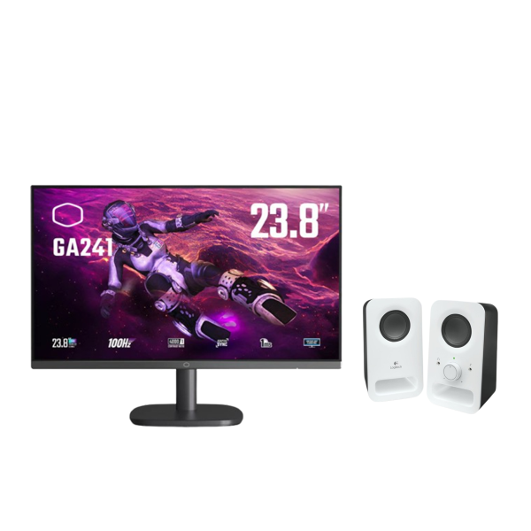 BUNDLE Cooler Master GA241+ Logitech Multimedia Speakers Z150 (White) BUNDLES UltraPC, Ultra Pc Gamer Maroc