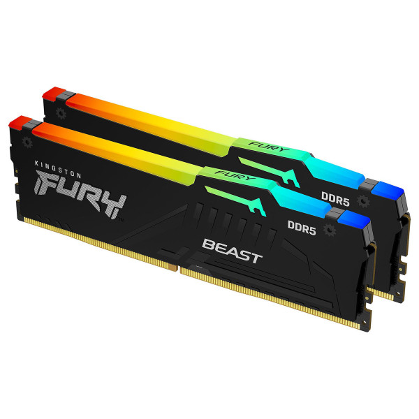Kingston FURY Beast RGB 32 Go (2 x 16 Go) DDR5 6000 MHz CL30 Mémoire vive DDR5 Kingston, Ultra Pc Gamer Maroc