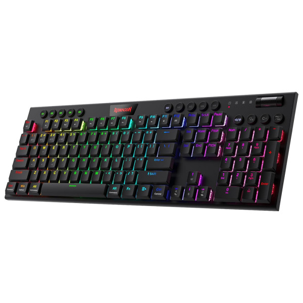 Redragon K618 PRO Wireless Low Profile Red Switches Claviers Redragon, Ultra Pc Gamer Maroc
