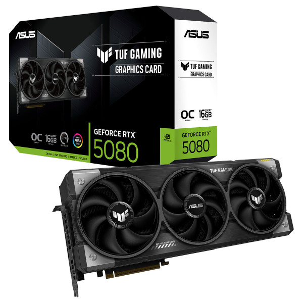 ASUS TUF Gaming GeForce RTX 5080 16GB GDDR7 OC Edition Cartes graphiques ASUS, Ultra Pc Gamer Maroc