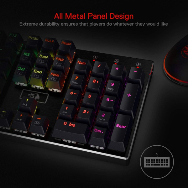 Redragon K556 RGB (Brown Switches) Claviers Redragon, Ultra Pc Gamer Maroc