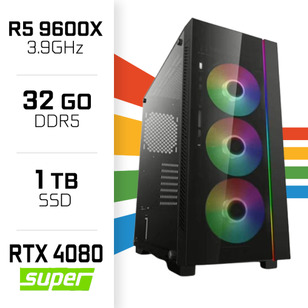 PC Gamer UltraPC Ryzen 5 9600X/32GB DDR5/1TB SSD/RTX4080 SUPER PC Gamer Avancé UltraPC, Ultra Pc Gamer Maroc