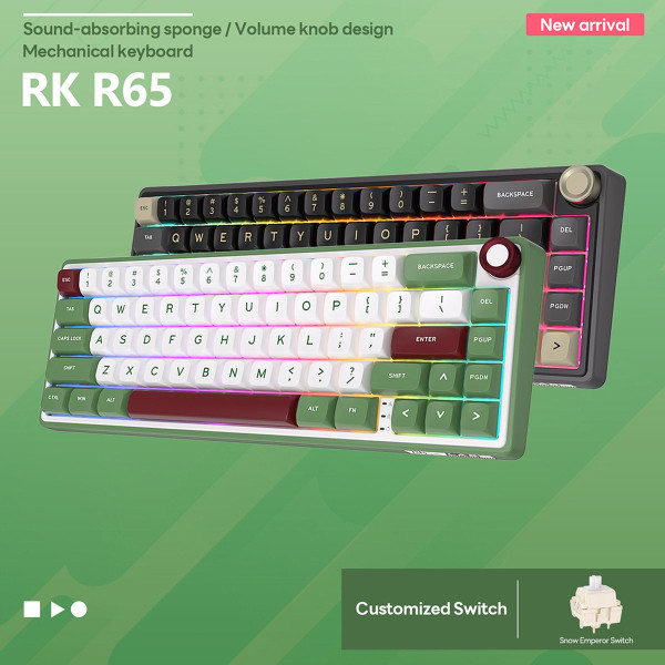 Royal Kludge RKR65 (Green SAND) Claviers Royal Kludge, Ultra Pc Gamer Maroc