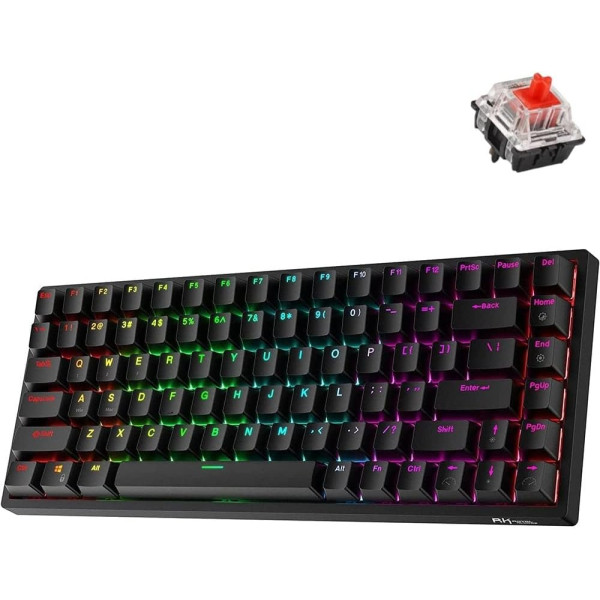 Royal Kludge RK84 RGB Red Switch (Black) Claviers Royal Kludge, Ultra Pc Gamer Maroc