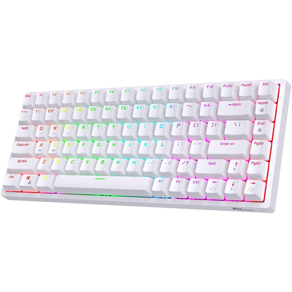Royal Kludge RK84 RGB Red Switch (White) Claviers Royal Kludge, Ultra Pc Gamer Maroc