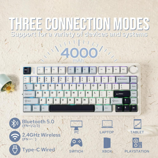 EPOMAKER x AULA F75 (Blue) Claviers EPOMAKER, Ultra Pc Gamer Maroc