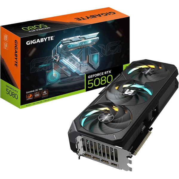 GIGABYTE GeForce RTX 5080 Gaming OC 16G Cartes graphiques Gigabyte, Ultra Pc Gamer Maroc