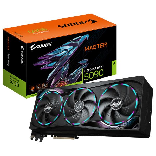 Gigabyte AORUS GeForce RTX 5090 MASTER 32GB GDDR7 Cartes graphiques Gigabyte, Ultra Pc Gamer Maroc