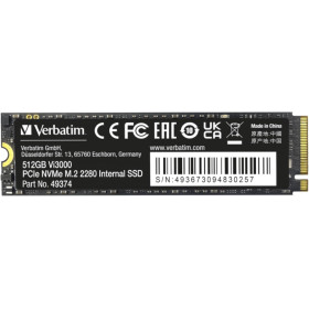 VERBATIM Vi3000 512 GB M.2 PCle GEN3X4 Disques SSD VERBATIM, Ultra Pc Gamer Maroc