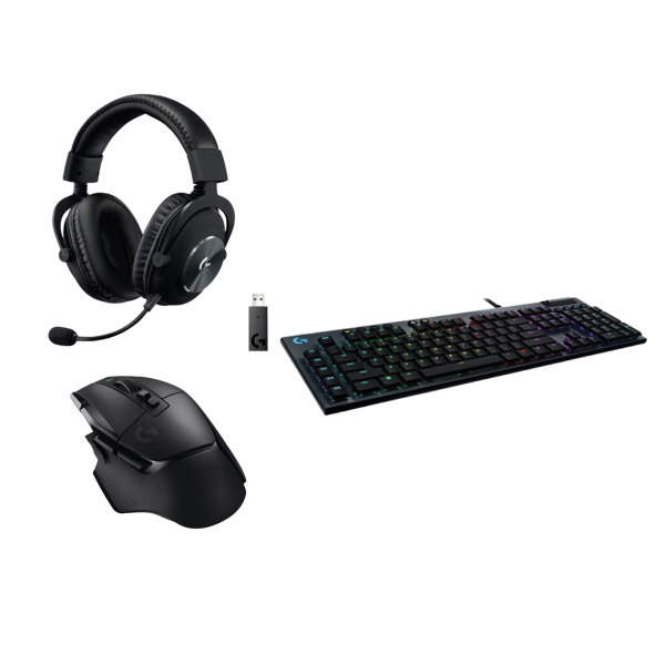BUNDLE Logitech G G502X Lightspeed Black + G G815 Carbon (Tactile Version) + G Pro X Wireless Lightspeed Gaming Headset Périp...