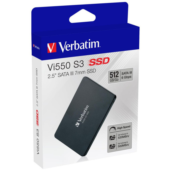 VERBATIM Vi550 512GB 2.5" Disques SSD VERBATIM, Ultra Pc Gamer Maroc