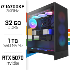 PC Gamer i7 14700KF/1TB SSD/32GB DDR5/RTX5070 PC Gamer Avancé UltraPC, Ultra Pc Gamer Maroc