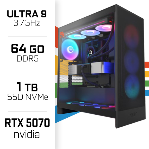 PC Gamer UltraPC Ultra 9 285K/1TB SSD/64GB DDR5/RTX5070 PC Gamer Standard UltraPC, Ultra Pc Gamer Maroc