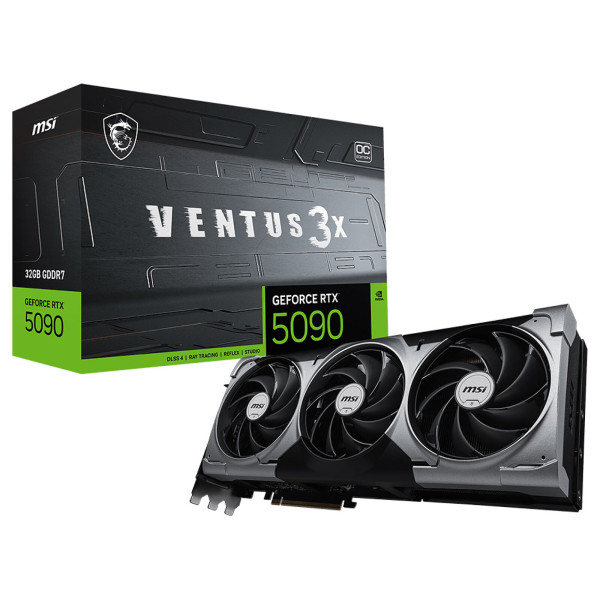 MSI GeForce RTX 5090 VENTUS 3X OC 32GB GDDR7 Cartes graphiques MSI, Ultra Pc Gamer Maroc