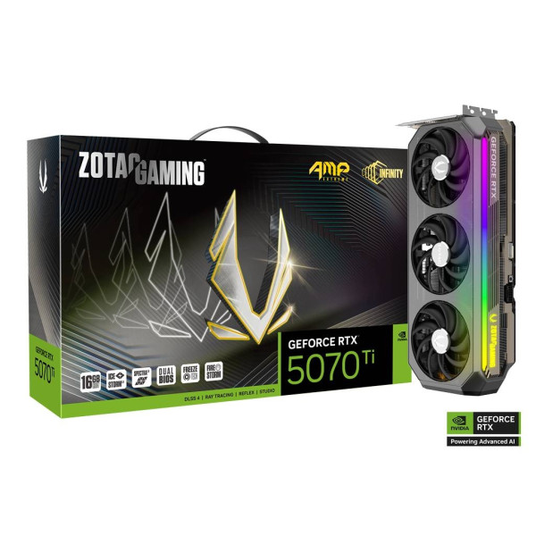 ZOTAC GAMING GeForce RTX 5070 TI AMP EXTREME INFINITY 16GB GDDR7 Cartes graphiques Zotac, Ultra Pc Gamer Maroc