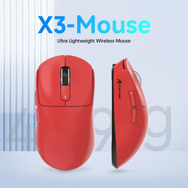ATTACK SHARK X3 (Red) Souris ATTACK SHARK, Ultra Pc Gamer Maroc