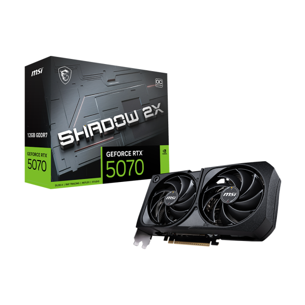 MSI GeForce RTX 5070 SHADOW 2X OC 12GB GDDR7 Cartes graphiques MSI, Ultra Pc Gamer Maroc