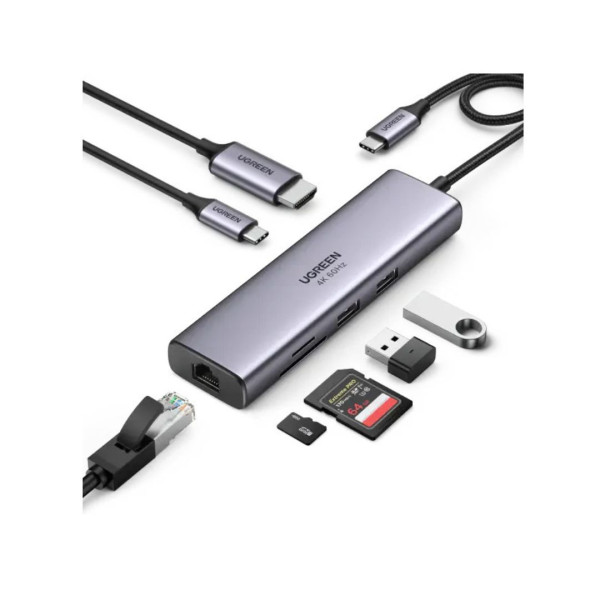 Ugreen Station d accueil USB-C 7 en 1 HDMI 4K Connectique UGREEN, Ultra Pc Gamer Maroc