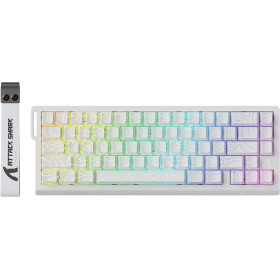 ATTACK SHARK X68 HE White Contour (Magnetic Switch) Claviers ATTACK SHARK, Ultra Pc Gamer Maroc