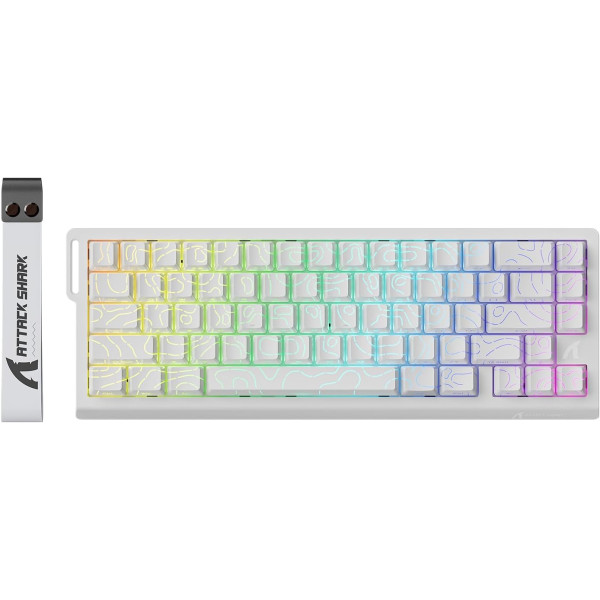ATTACK SHARK X68 HE White Contour (Magnetic Switch) Claviers ATTACK SHARK, Ultra Pc Gamer Maroc