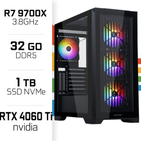 PC Gamer UltraPC Ryzen 7 9700X/32GB DDR5/1TB SSD/RTX4060TI PC Gamer Avancé UltraPC, Ultra Pc Gamer Maroc