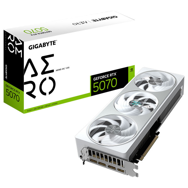 Gigabyte GeForce RTX 5070 AERO OC 12G Cartes graphiques Gigabyte, Ultra Pc Gamer Maroc
