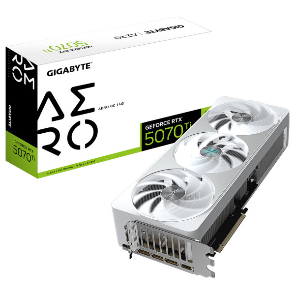 Gigabyte GeForce RTX 5070 Ti AERO OC 16G Cartes graphiques Gigabyte, Ultra Pc Gamer Maroc