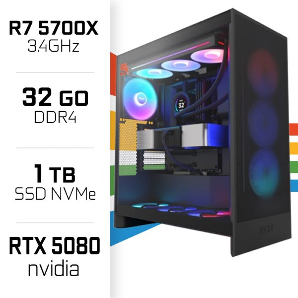 PC Gamer UltraPC Ryzen 7 5700X/1TB SSD/32GB/RTX5080 PC Gamer Avancé UltraPC, Ultra Pc Gamer Maroc