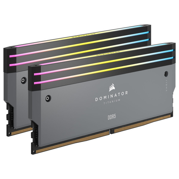 Corsair Dominator Titanium DDR5 RGB 32 Go (2 x 16 Go) 6000 MHz CL30 - Gris Mémoire vive DDR5 Corsair, Ultra Pc Gamer Maroc