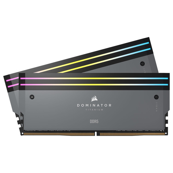 Corsair Dominator Titanium DDR5 RGB 32 Go (2 x 16 Go) 6000 MHz CL30 - Gris Mémoire vive DDR5 Corsair, Ultra Pc Gamer Maroc