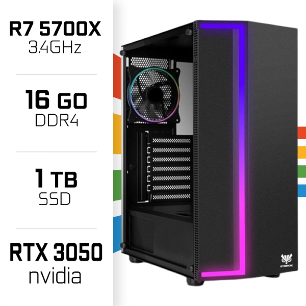 PC Gamer UltraPC Ryzen 7 5700X/1TB SSD/16GB/RTX3050 8GB PC Gamer Avancé UltraPC, Ultra Pc Gamer Maroc
