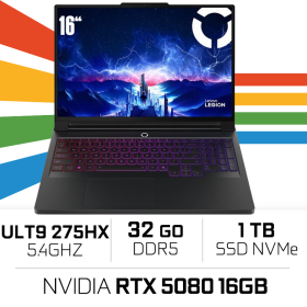 Lenovo Legion 7 Pro 16IAX10H Ultra 9 275HX/32GB/1TB SSD/RTX5080 16GB/16'' PC Portables Gamer Lenovo, Ultra Pc Gamer Maroc