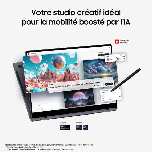 Samsung Galaxy Book4 Pro 360 16" (NP960QGK-KG2FR) Ultra 7 155H/16 Go DDR5/512 Go/Intel Arc Graphics/16" AMOLED (SANS EMBALLAG...