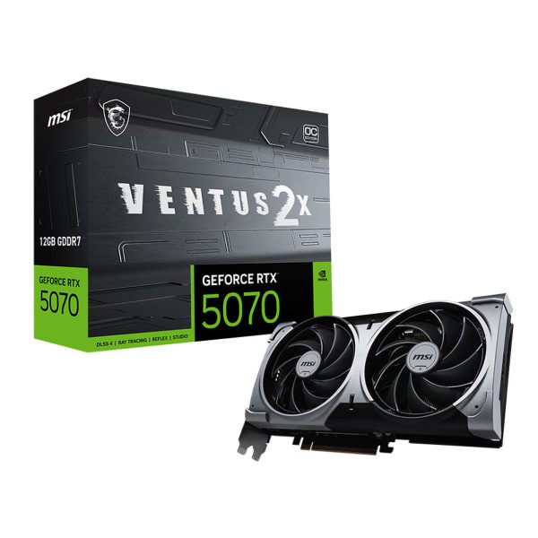 MSI GeForce RTX 5070 VENTUS 2X OC 12GB GDDR7 Cartes graphiques MSI, Ultra Pc Gamer Maroc