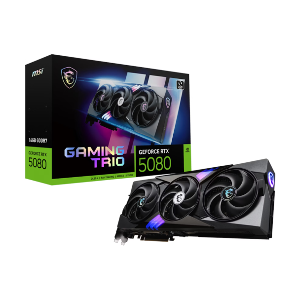 MSI GeForce RTX 5080 GAMING TRIO 16GB GDDR7 Cartes graphiques MSI, Ultra Pc Gamer Maroc