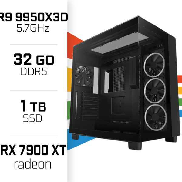 PC Gamer UltraPC Ryzen 9 9950X3D/1TB SSD/32GB DDR5/RX7900 XT PC Gamer Avancé UltraPC, Ultra Pc Gamer Maroc